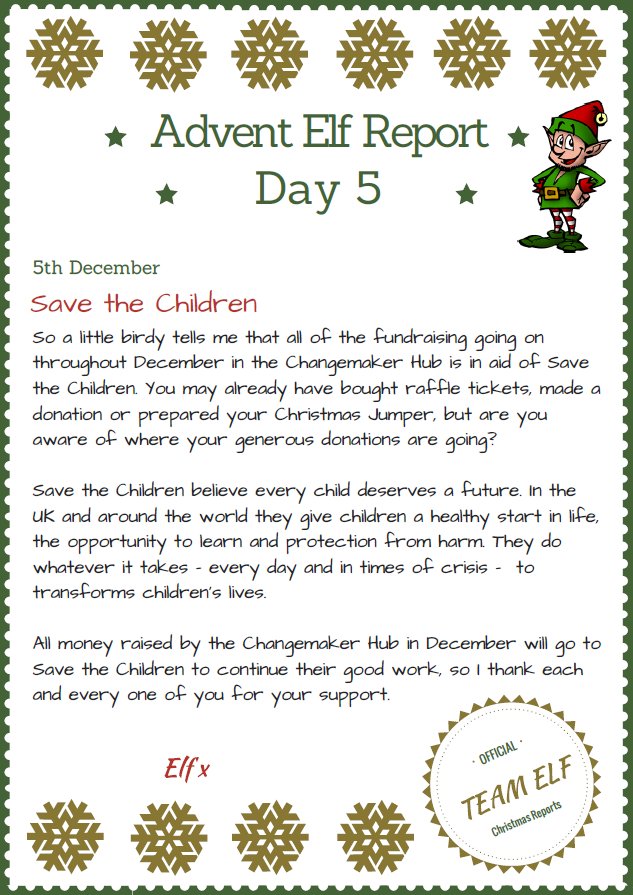 UON_Futures's tweet photo. “Then the Grinch thought of something he hadn't before! What if Christmas, he thought, doesn't come from a store. What if Christmas...perhaps...means a little bit more!” 
#Changemaker #Elf #ElfReport https://t.co/iks49OuMeh