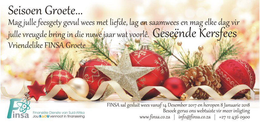#Geseënde #Kersfees aan al ons #kliënte en #kollegas....