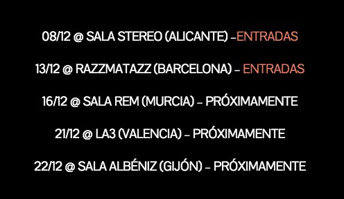 OYE ENTRECOTS!
Nos quedan 5 conciertos y acabamos la gira del MALGUSTO TOUR 
Ojeras rebozadas somos y alegrias en las ingles 
bit.ly/2kp6Env
VENTE NO? UNAS RISAS!