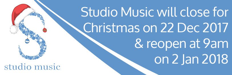 _StudioMusic's tweet image. Studio Music is closing over Christmas! We will be closed from the 22nd Dec 2017 to the 2nd Jan 2018. We wish you all a happy Christmas! ❄️🎅🎀