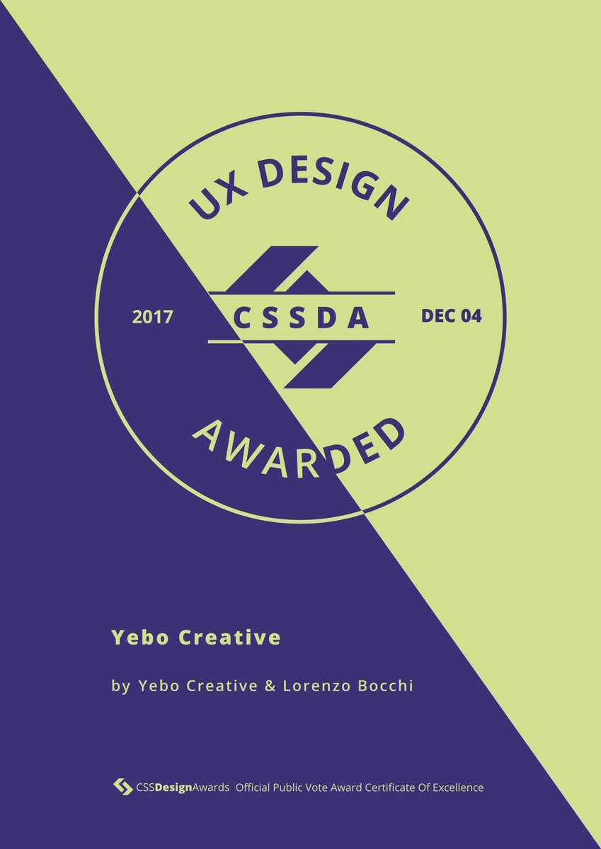 Our brand new website, developed by <a href="/BocchiLorenzo/">Lorenzo🤘</a>, got just a bunch of recognitions from <a href="/cssdesignawards/">CSS Design Awards</a> :) ! Thanks all for your votes, we're super happy! #Webdesign #webdev #ui #ux
