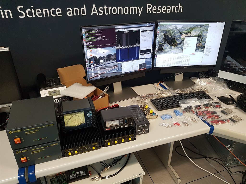 Santa Claus has come early at the ESAC CubeSat Ground Station. The commanding capabilities are closer. The parts for the uplink chain are here!
