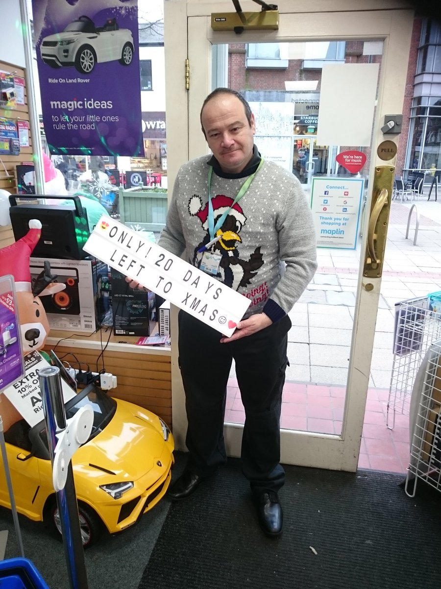 Maplin_SOL's tweet photo. The #Countdown to #xmas2017 continues here @Maplin_SOL What #tech will you give or receive this year! We have loads of different #GiftIdeas or if your undecided why not get a #maplin #giftcard. Remember we are always here to help! https://t.co/VdIIpZ3oEj