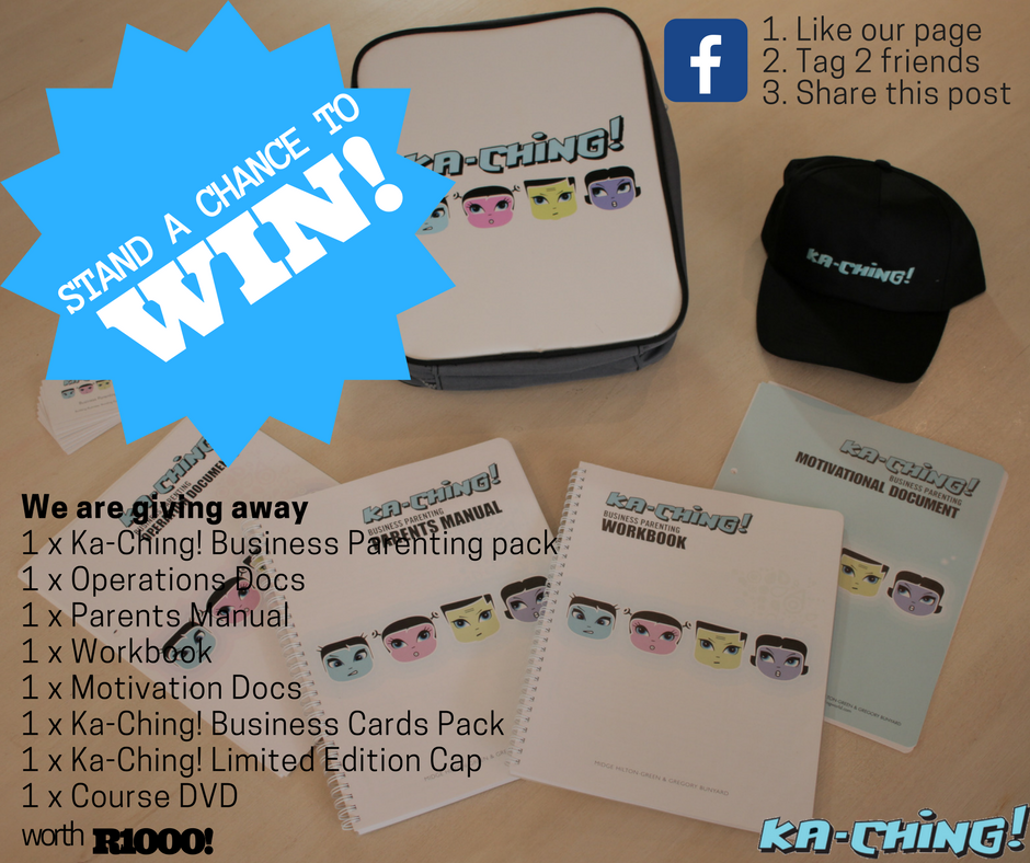 KaChing_World's tweet photo. IT'S TIME TO WIN!
Stand a chance to win our Ka-Ching! Business Parenting Course worth R1000!
All you need to do is:
1. Like the Ka-Ching! Facebook page
2. Tag 2 friends
3. Share this post.
Enter Today!
#Entrepreneurship #OnlineLearning #BlendedLearning #Education https://t.co/qFLyrj0rb9