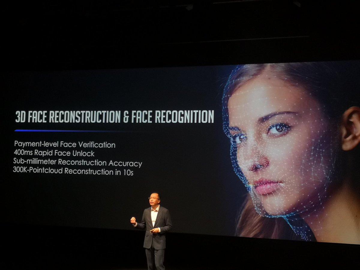 PeterHolden_'s tweet photo. George Zhao is now taking about 3D face reconstruction &amp; recognition to support payment services, and also 3D emoji? #Honor #MaxYourView #talkandroid https://t.co/sIzctpoeoO