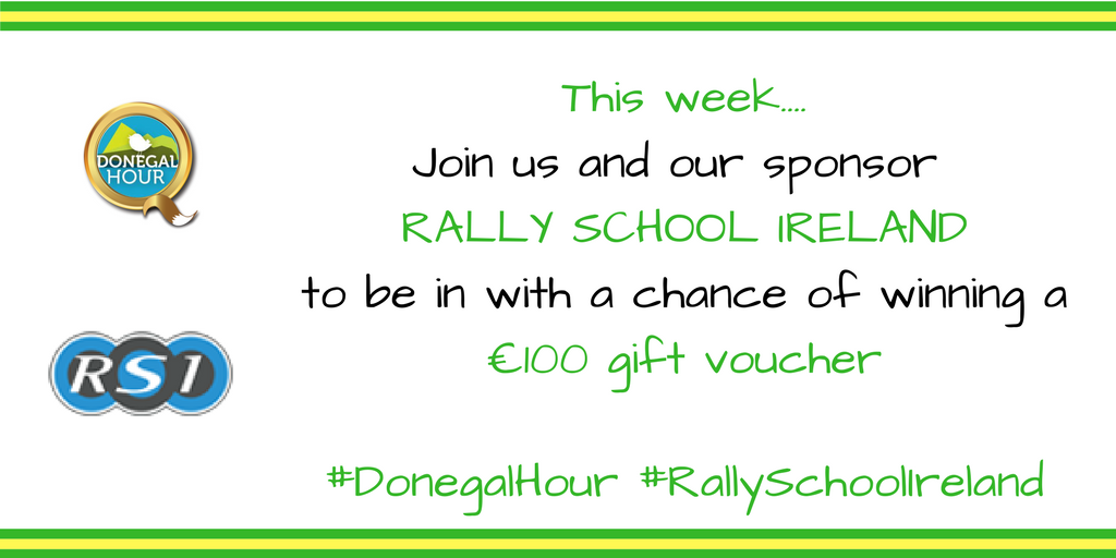 DonegalHour's tweet photo. I hope you all have #DonegalHour in your diaries for this week? Join us on Thursday from 9-10pm and be in with a chance of winning a €100 Gift voucher from our sponsor @rallyschoolirl https://t.co/TkpbwJey4E