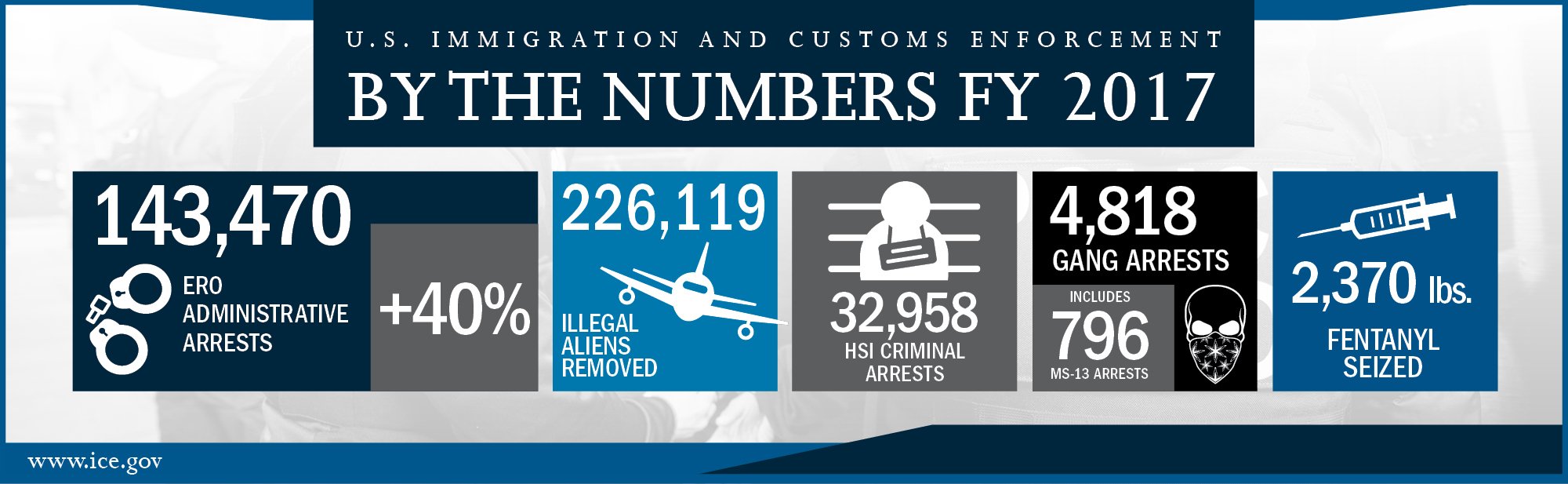 ICE on Twitter: "In FY17, HSI conducted 32,958 total criminal arrests