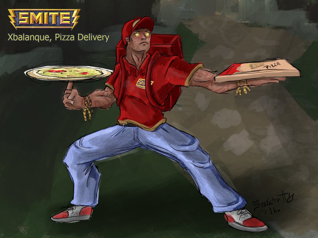 adarioaguilarb's tweet photo. @TheKrushalator @DukeSlothTV i don't want #ChefVulcan skin, but I know this could spawn an Xbalanque pizza delivery skin in the future, so please make the meatball happen! https://t.co/hTaVlpY88C