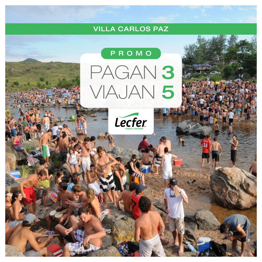 LecferTurismo's tweet photo. ¡ÚLTIMOS LUGARES!
PROMO: Pagan 3, viajan 5 👏🤪✨🎒🙌🤗🌈
Reservá tu lugar con tan sólo una seña de $1000 por grupo 😎

MP para + info 📩😉

#Lecfer #CarlosPaz #Vacaciones https://t.co/9QG3yLaOnQ
