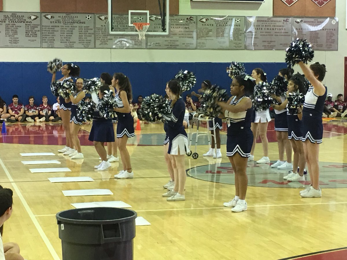 Ty_Thompson71's tweet photo. JPT cheerleaders getting us pumped up for the Special Olympics! @jptprincipal https://t.co/C3n6gLHNYF
