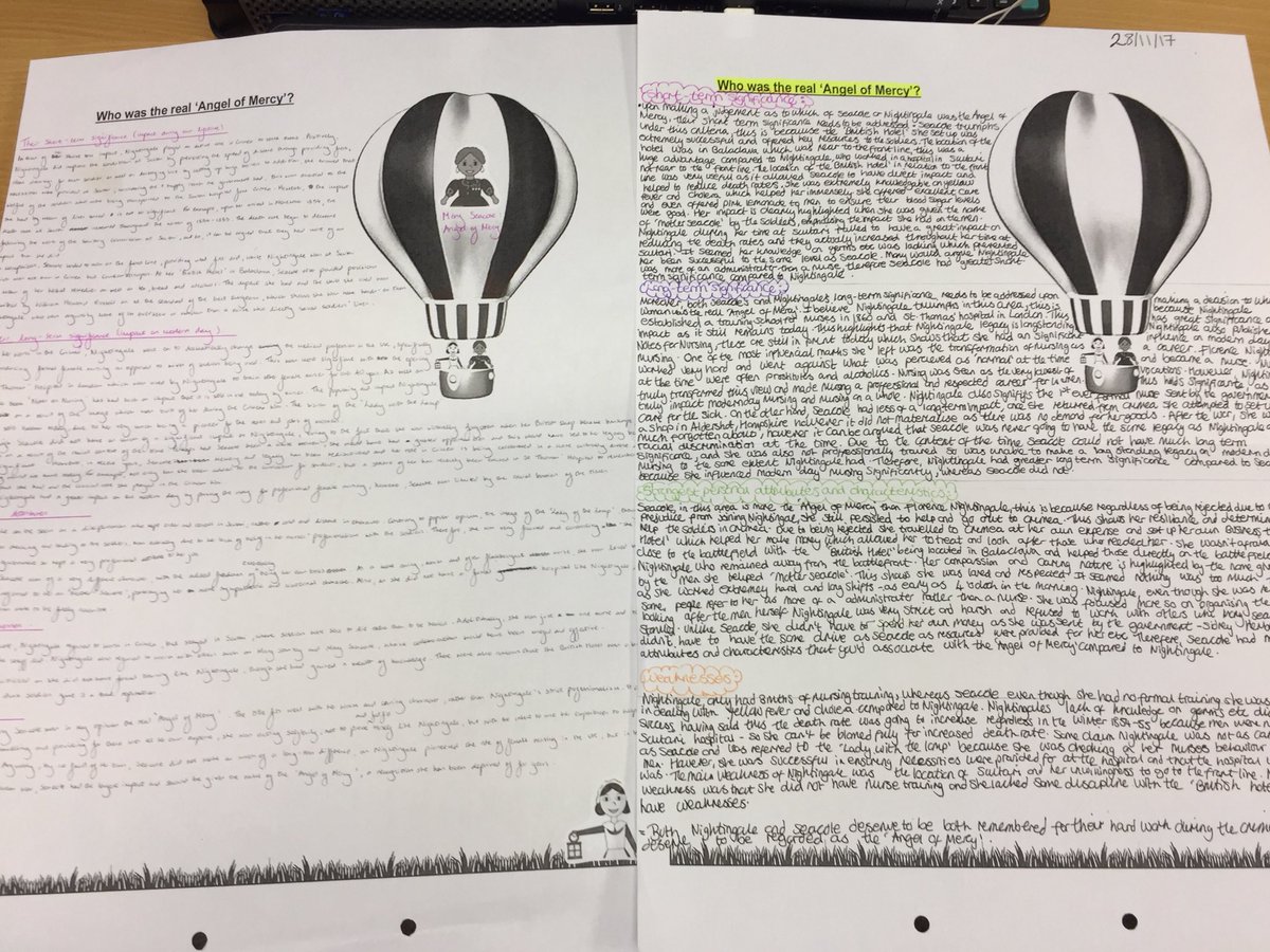 mrshf_hist's tweet image. Really pleased with the outstanding evaluative work of Y13 on Nightingale and Seacole. They’ve made excellent use of their class notes and various extracts from historians to make their final judgements. #angelofmercy #balloondebate #brilliantwork