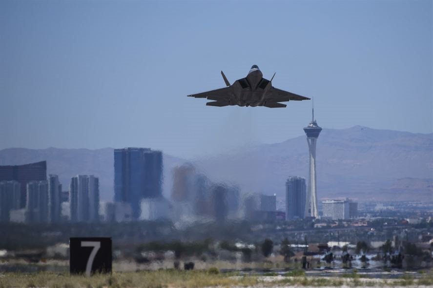 nellisafb's tweet photo. While we're discussing football shouldn't the final 4 be:
Clemson
Oklahoma
Georgia
F-22

Unlike the other 3 (and Alabama) the F-22 is undefeated on the field of battle...plus  combination of sensor capability, integrated avionics, and situational awareness it's better on offense. https://t.co/LcUYrslsIs