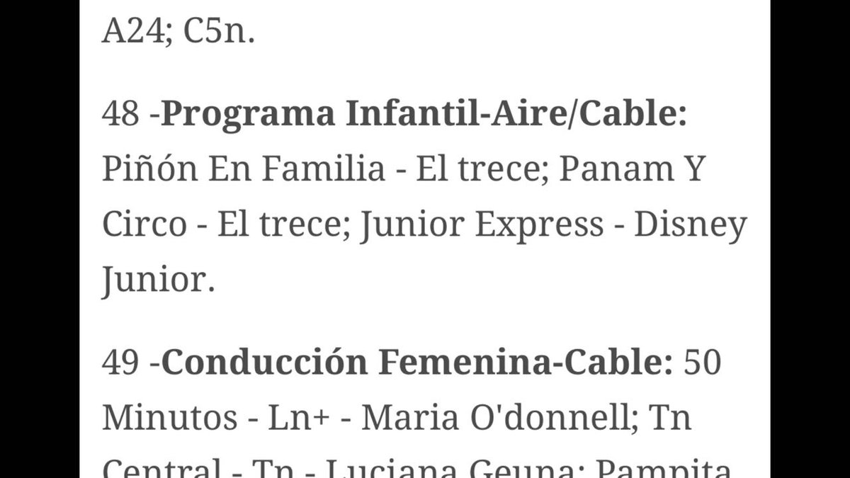 roxpulido's tweet photo. Contenta por esta doble nominacion de Panam y Circo y de Piñon en Flia! #PremiosTato #nominaciones #infantiles https://t.co/TjvJX78fVE