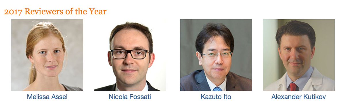 European Urology (@euplatinum) on Twitter photo 🎉 Congratulations to our 2017 Reviewers of the Year 🎉 Melissa Assel, <a href="/Nicola_Fossati/">Nicola Fossati</a> , Kazuto Ito, and <a href="/uretericbud/">Alexander Kutikov MD</a> - thank you all for your outstanding work, dedication, and support! buff.ly/2ByVyPU 🎉 Congratulations to our 2017 Reviewers of the Year 🎉 Melissa Assel, <a href="/Nicola_Fossati/">Nicola Fossati</a> , Kazuto Ito, and <a href="/uretericbud/">Alexander Kutikov MD</a> - thank you all for your outstanding work, dedication, and support! buff.ly/2ByVyPU
