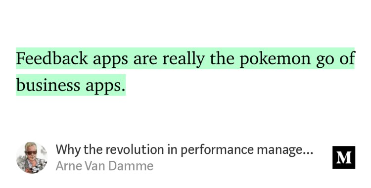 “Why the revolution in performance management isn’t happening (yet)” — Arne Van Damme medium.com/@arne_intuo/wh…