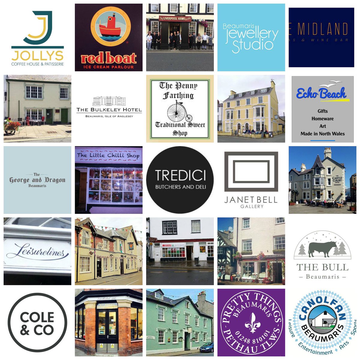 Support these businesses and more in #Beaumaris The A545 is open with traffic control in place. There has been a big reaction to our FB post on this Please RT