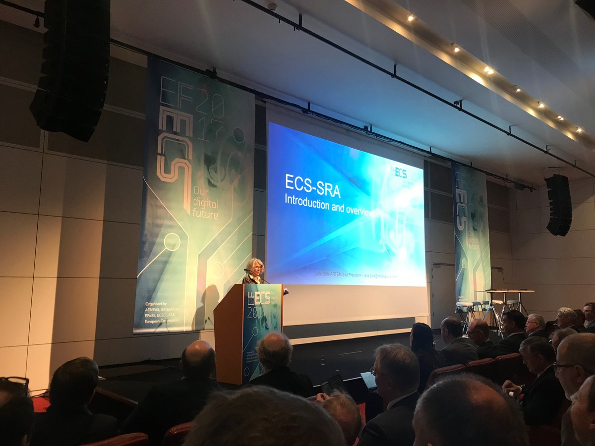 Laila Gide on Strategic Research Agenda for Electronic Components and Systems during #EFECS2017 conference in #Brussels. Event organized by @ARTEMIS_IA, <a href="/AENEAS_EU/">AENEAS</a>, <a href="/EPoSS_news/">EPoSS</a>, <a href="/EU_Commission/">European Commission</a> and @ECSEL_JU.