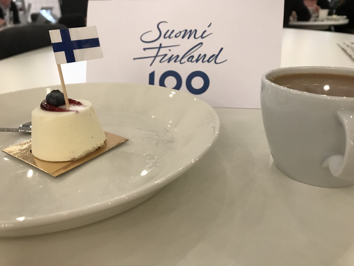 Coffee and pastries at the Helsinki office to celebrate our soon 100-year-old homeland - happy Independence Day, Finland, thank you for being awesome! #Suomi100 #onneasuomi