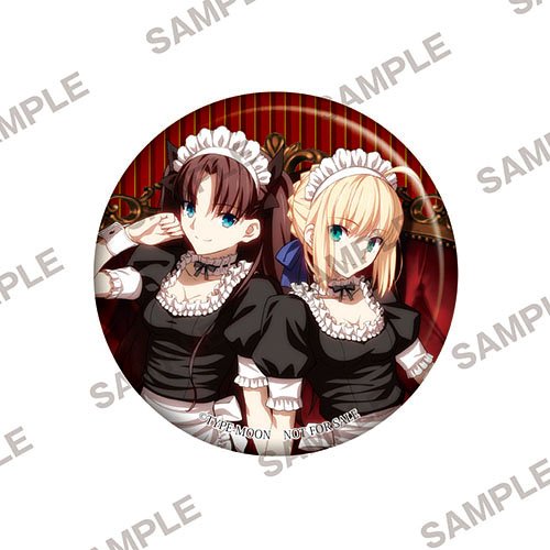 Fate/stay night 遠坂凛 セイバー タペストリー 缶バッジ