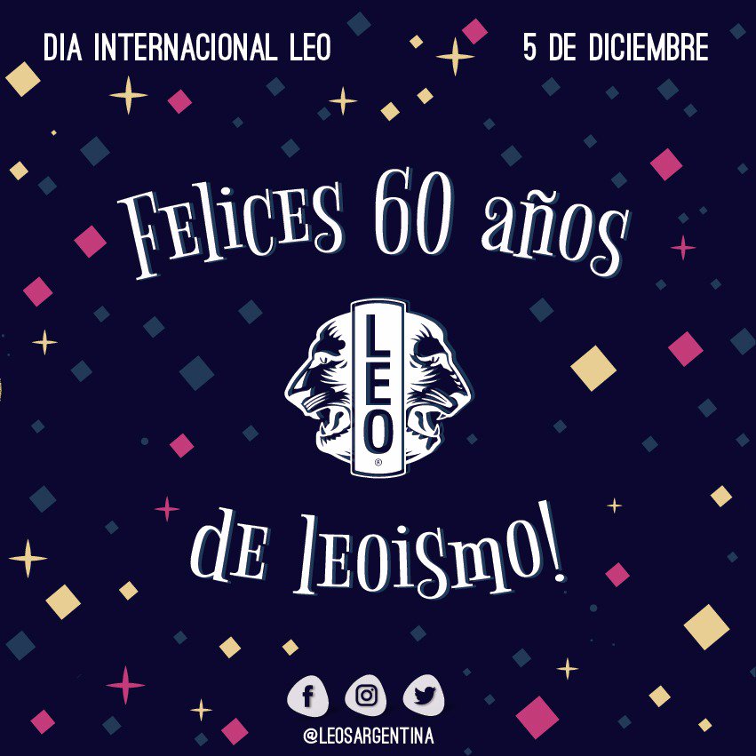 ClubLeoCS's tweet photo. Un día como hoy pero en 1957, en Glenside, EEUU, surgió la primera idea de Club Leo y por eso hoy festejamos el ¡¡60 aniversario!! 🎉❤
#ProudLeo #OrgullosoDeSerLeo https://t.co/W4hRN88cAK