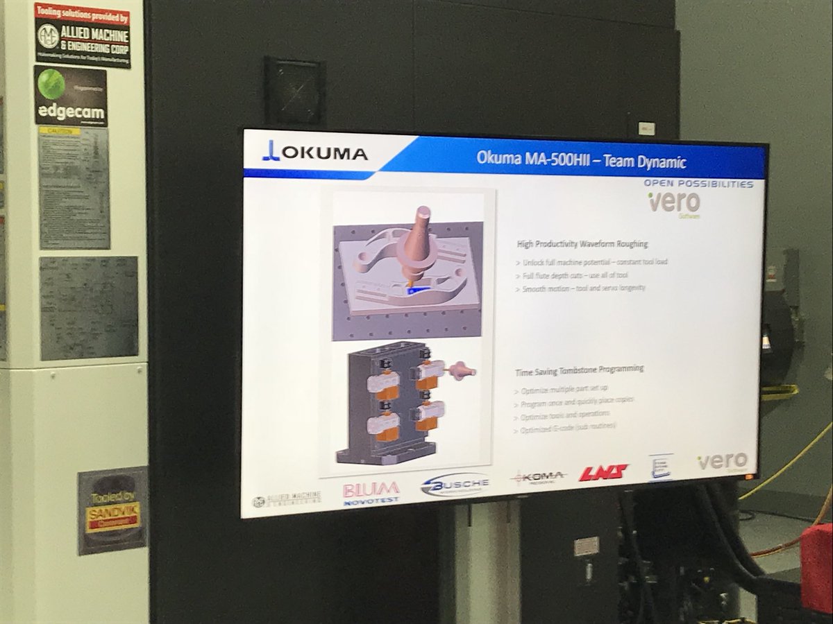 BritVic13's tweet photo. Ready for the Okuma winter showcase to start. Registration is double last year. @OkumaAmerica @verosoftware @edgecam https://t.co/LFS8fA6aUx