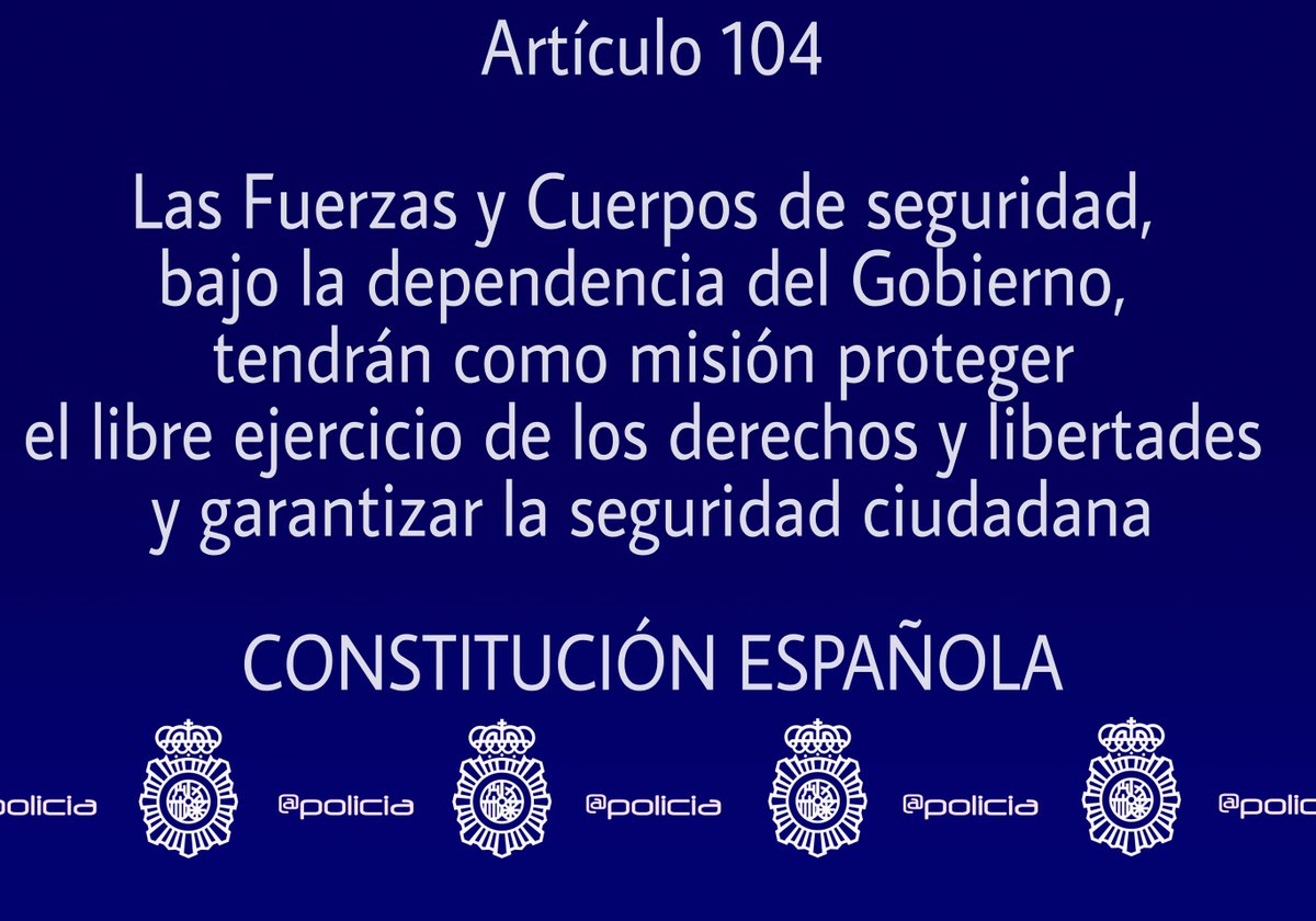 policia's tweet photo. ¡Feliz #DíadelaConstitución! Trabajamos cada día por la seguridad ciudadana, por los derechos y las libertades de TODOS.
#EstamosporTI #6Dic https://t.co/8MDZp68bUd