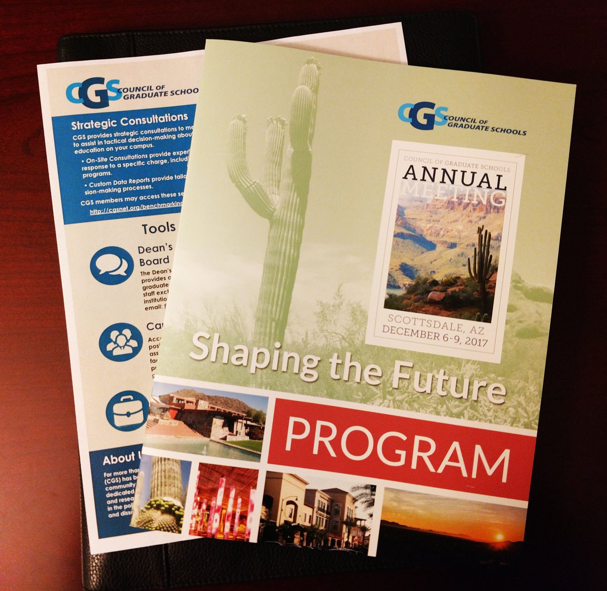 CGSGradEd's tweet photo. We're ready for the CGS Annual Meeting in Scottsdale and great sessions on shaping the future of graduate education! #CGS57 to follow the conversation. Visit https://t.co/BzzhZd7LZH for the final program. See you soon! https://t.co/b2ot2coJFy