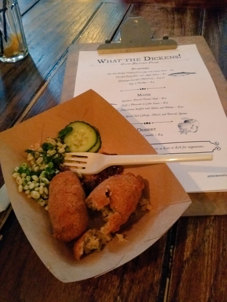 They're sausages, Jim, but not as we know them. Vegetarian Glamorgan sausages from <a href="/DickensFood/">What The Dickens!</a> A new taste century