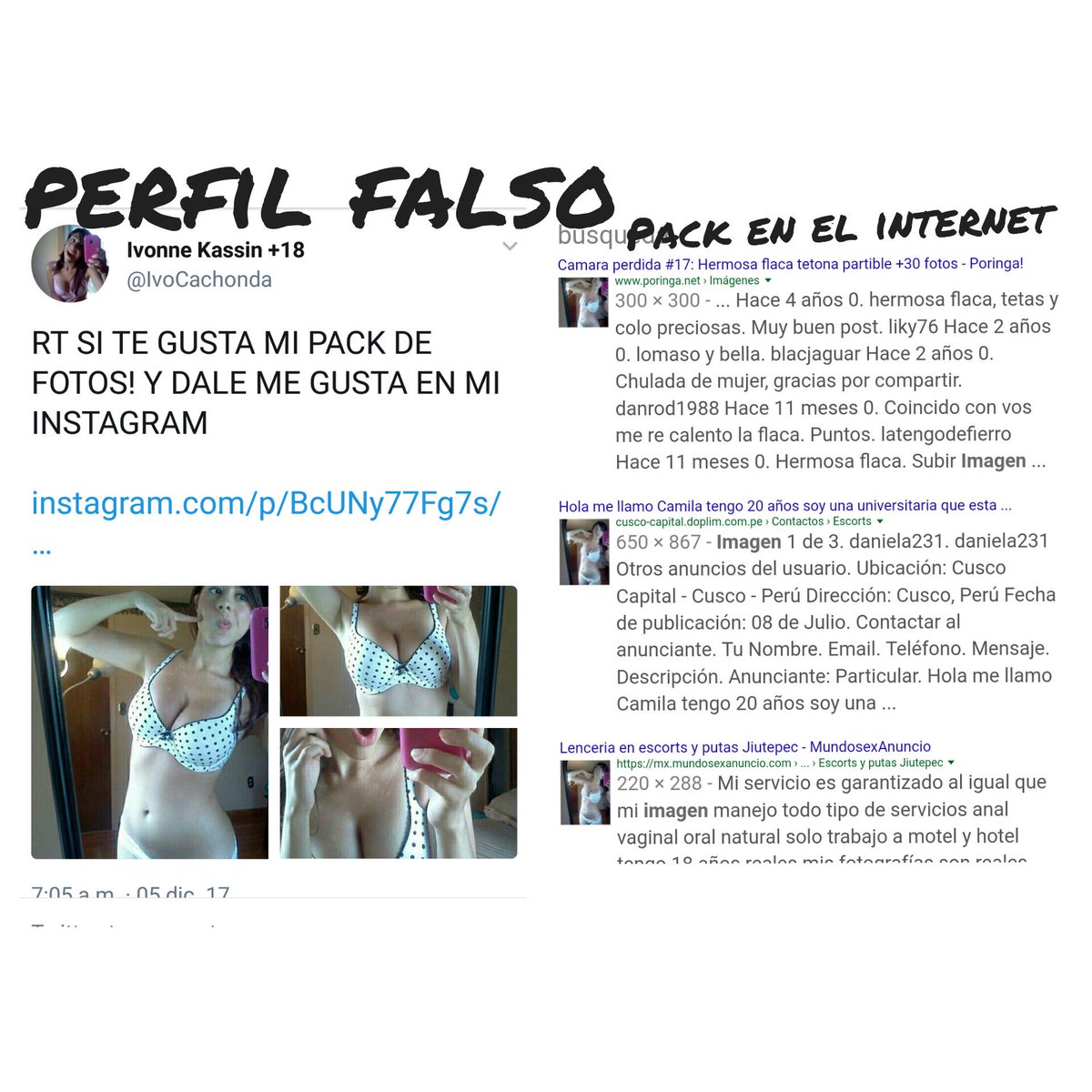 TNina1987's tweet photo. Según ella publicó las fotos el 5 diciembre pero esta foto se convirtió en pack ya desde hace 4 años. Otra razón por la cual es un perfil falso https://t.co/X1vLy7gesl