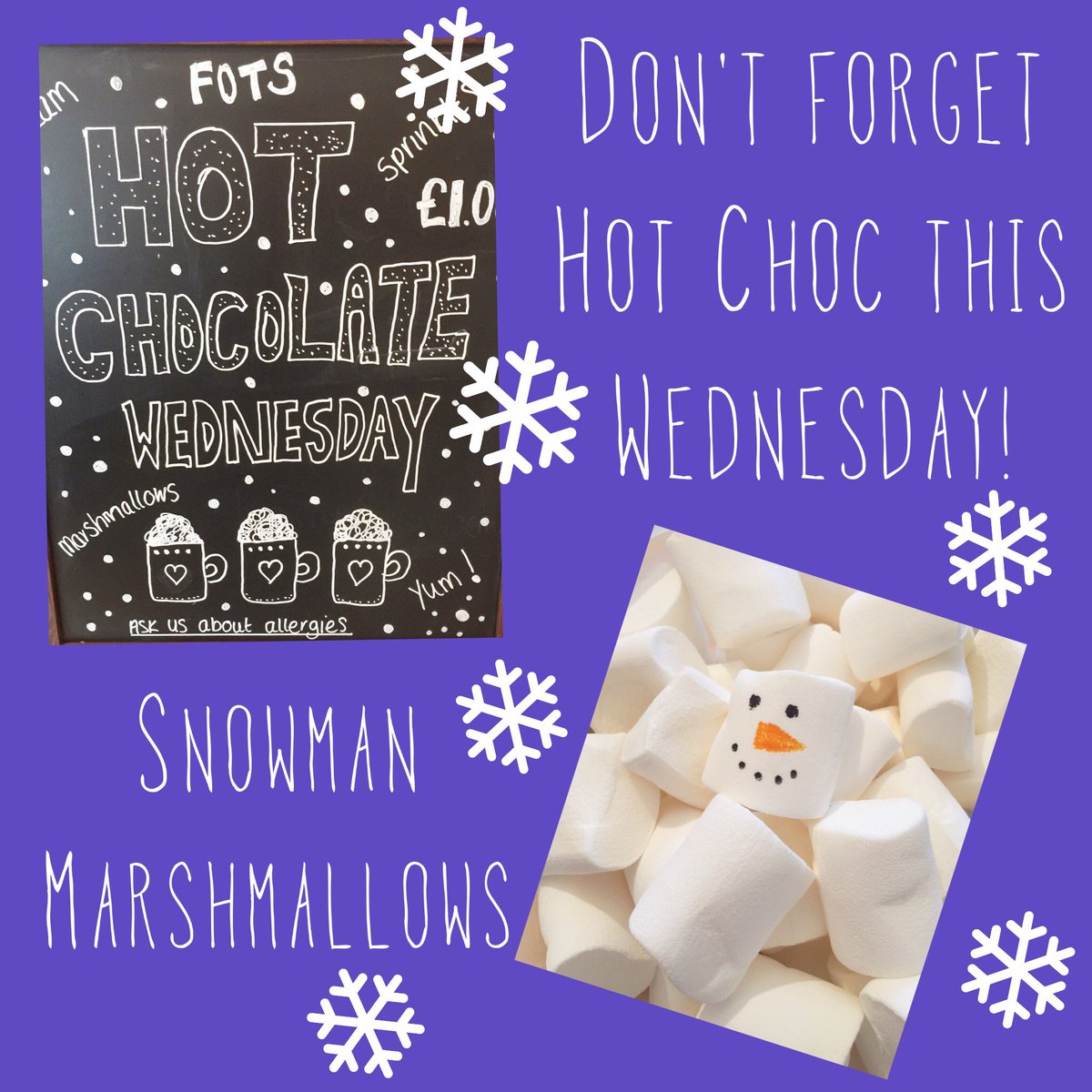 Back this Wednesday! #xmas #winter #Hot-chocolate #school #Tiffield #Northants
