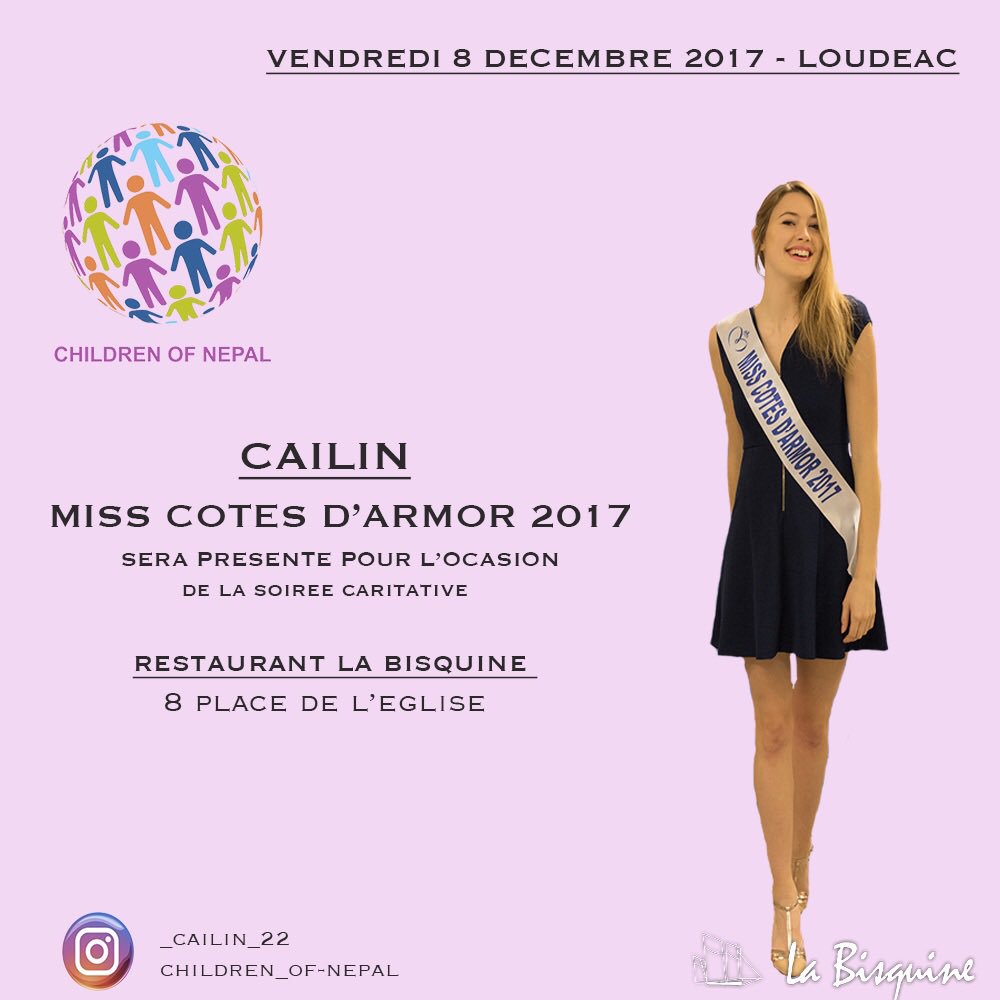 childrenofnepal's tweet photo. Miss cotes d’armor sera avec nous ce vendredi à #loudeac #association childrenofnepal 😊😊😊 https://t.co/nyxrW31Z8U