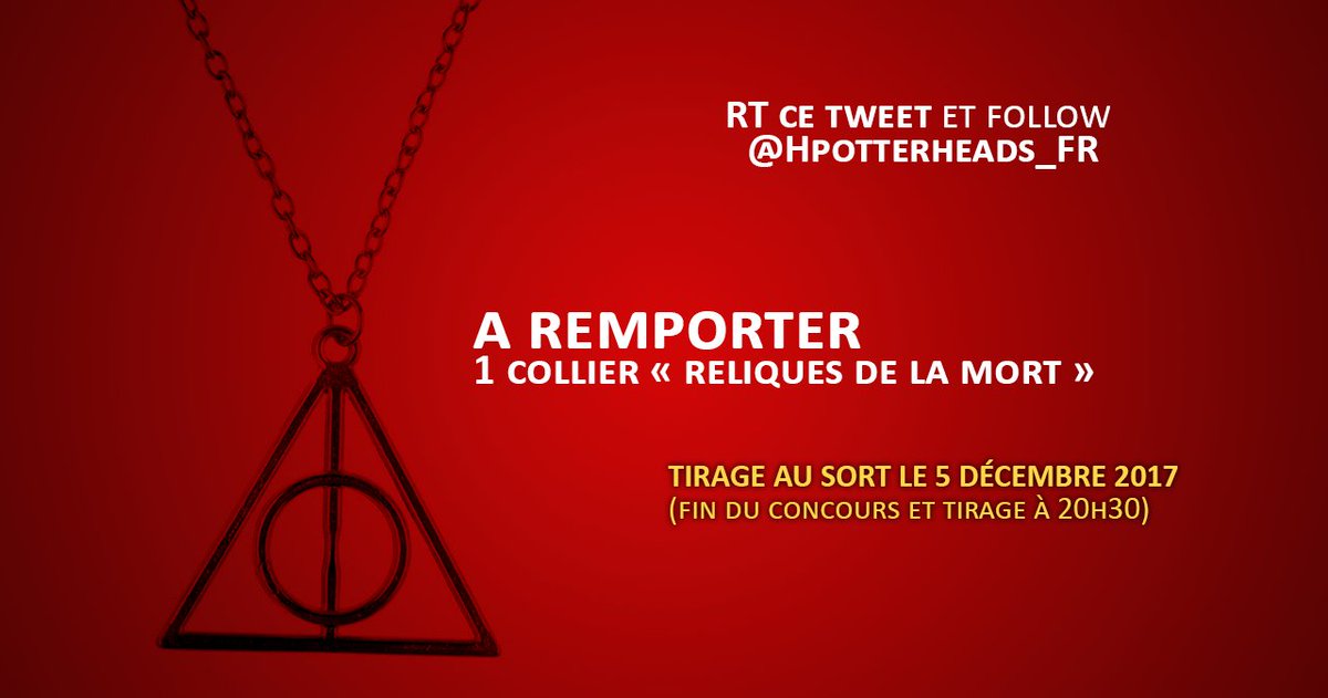LePotterTime's tweet photo. 🎄 CALENDRIER DE L'AVENT - JOUR 5 🎄
Et encore un concours ! 😉
RT et follow moi pour tenter de gagner un collier "Reliques de la Mort" ! 😎
Fin du concours le 5 décembre, soit ce soir, à 20h30 ! ⚠️ https://t.co/Km1U7oKNIa