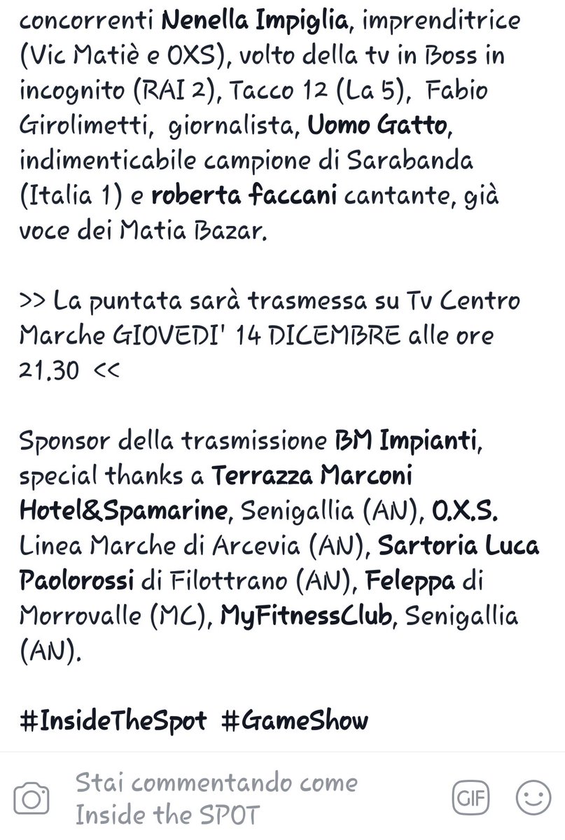 MicheleSimoncin's tweet photo. Da un'idea di Michele Simoncini, ingegnere eclettico e creativo, ex concorrente del #GrandeFratello 13, nasce un GAME SHOW divertente e innovativo che ha la capacità di coinvolgere tutti, in studio e a casa...

#InsideTheSpot #game #show #gf https://t.co/pSS9ircQ9R