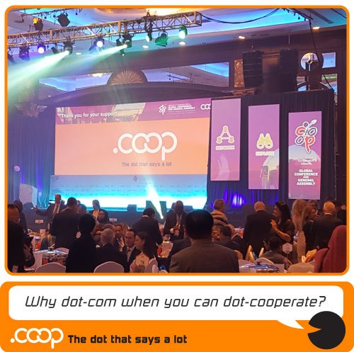 Memories of #coopconference17 Day 1 - DotCoop was proud to bring its new look to the Grand Ballroom plenaries, and lots of cooperatives during the conference displayed their .coop domains at sessions and seminars! <a href="/icacoop/">International Cooperative Alliance</a> <a href="/Cooperator1/">Vivian Woodell</a> <a href="/ANGKASACoop/">ANGKASA</a> <a href="/coopnews/">Co-operative News</a>  <a href="/midcountiescoop/">Your Co-op</a>