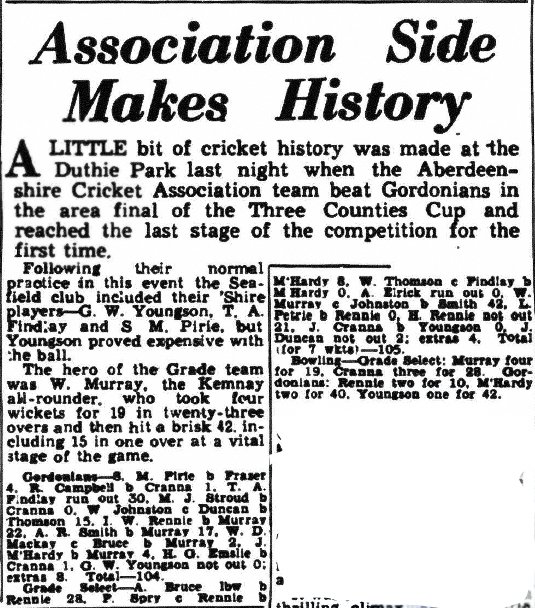 Scottish Cricket Past Present and Future (@scottycricket) on Twitter photo Little bit of history back on 1956 when #GradesSelect <a href="/AberdeenshireCC/">AberdeenshireCC</a> <a href="/KemnayKintoreCC/">Kemnay Kintore CC</a> beat @GordosCricket #ThreeCounties <a href="/CricketScotland/">Cricket Scotland</a> Little bit of history back on 1956 when #GradesSelect <a href="/AberdeenshireCC/">AberdeenshireCC</a> <a href="/KemnayKintoreCC/">Kemnay Kintore CC</a> beat @GordosCricket #ThreeCounties <a href="/CricketScotland/">Cricket Scotland</a>