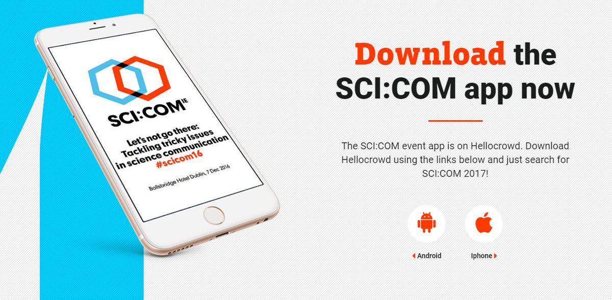 scicomie's tweet photo. Have you decided which Breakout Session to attend at #SCICOM2017?! #Engagement #Involvement #Collaboration... decisions, decisions...
You can sign up easily with our #app! Find it in HelloCrowd, search for SCI:COM
Android: https://t.co/XUJX0ejLw8
iPhone: https://t.co/zCuFn9uzay https://t.co/42oYA0GFIQ