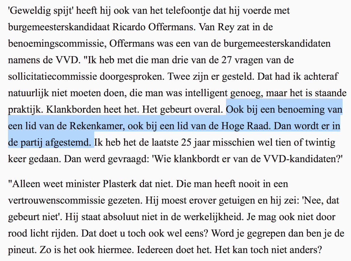 TruthHitsEvery1's tweet photo. Jos van Rey: 'benoemingen voor de Hoge Raad worden in de partijen besproken.'Wie klankbordt er van de VVD-kandidaten?'
(Trouw, 30/8/2017)
#Aben
#Buruma
#Wortel
#Feteris
#Silvis
#demmink https://t.co/yPeM2PWqNM