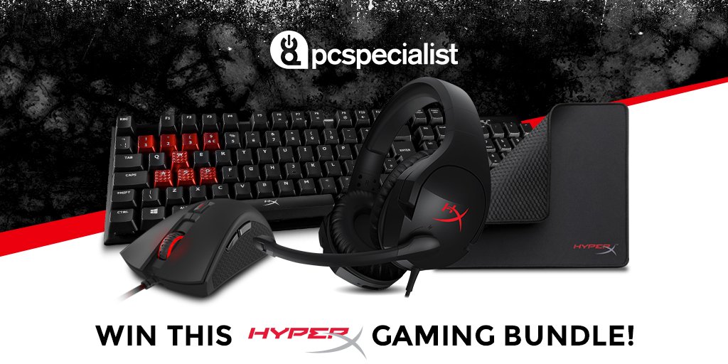PCSpecialist's tweet image. Take charge of your gaming! We have teamed up with @HyperX to give away this amazing gaming peripheral set - including the new HyperX Pulsefire FPS Gaming Mouse #PCSHYPE . Enter here: bit.ly/2BMF9bx