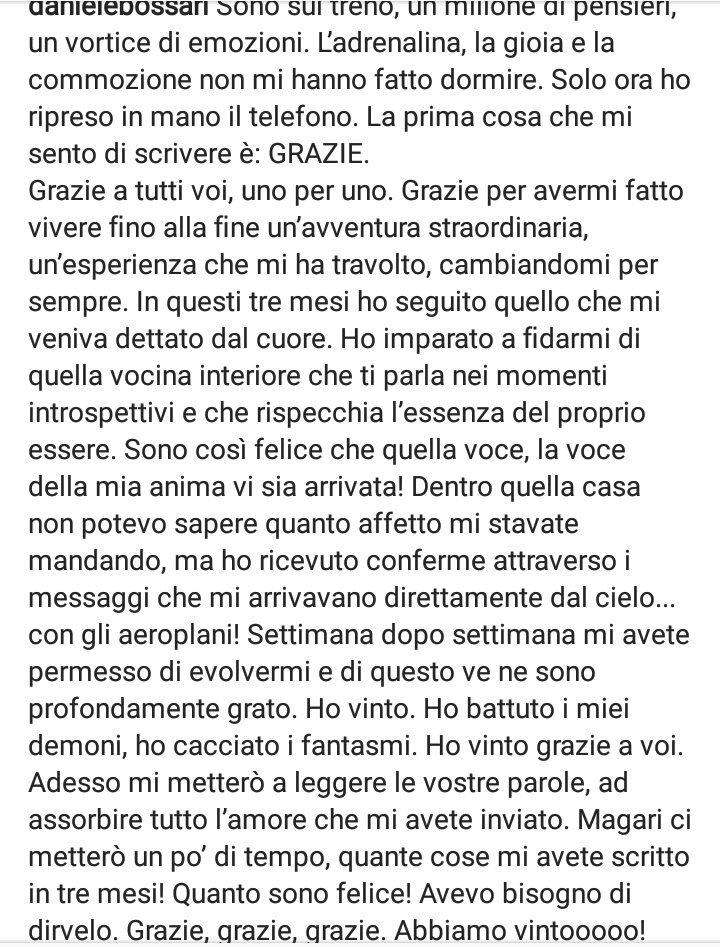 AndreeaPrajascu's tweet photo. Messaggio dal nostro Daniele Bossari per ringraziarci ππ
#TeamBoss #TeamBossari #FunkyBoss #GFvip #DanieleBossari https://t.co/5JhqhjHUAu