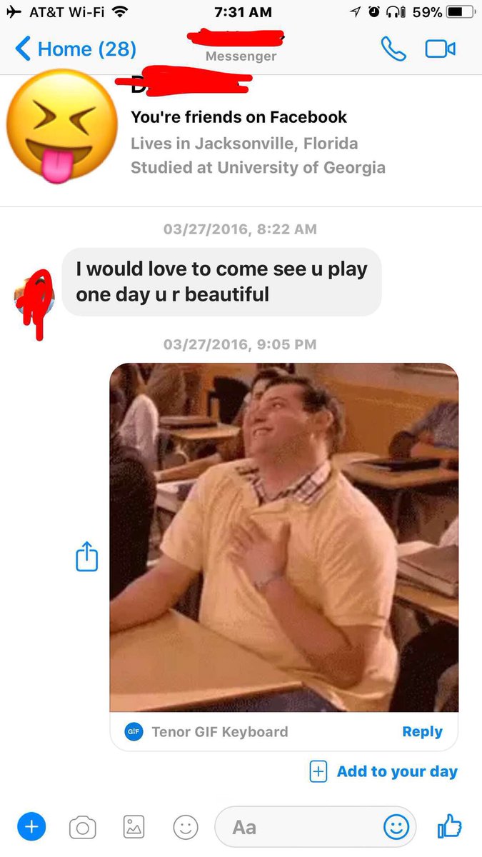 missmi5ty's tweet photo. Reply to random fb messages with GIFs...you won’t be disappointed 🤣 #wtf #reallyguy https://t.co/BmIbTTnVmg