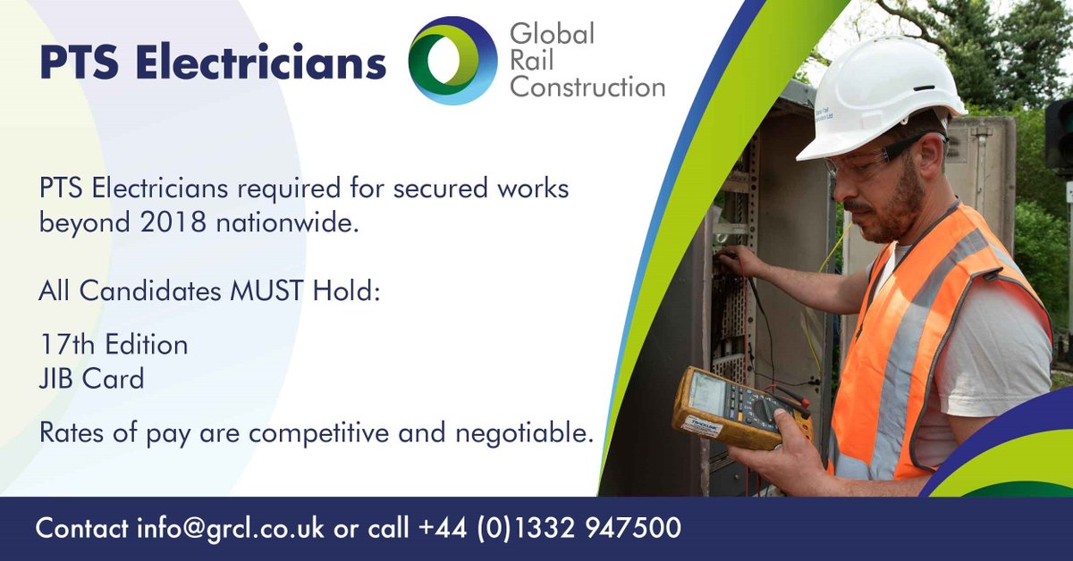 Global Group (@global_i_group) on Twitter photo Are you a PTS #Electrician? <a href="/GlobalRailConst/">Global Rail</a> is hiring now! theglobalinfrastructuregroup.com/job/pts-electr… #Rail #Recruitment #Electrical Are you a PTS #Electrician? <a href="/GlobalRailConst/">Global Rail</a> is hiring now! theglobalinfrastructuregroup.com/job/pts-electr… #Rail #Recruitment #Electrical