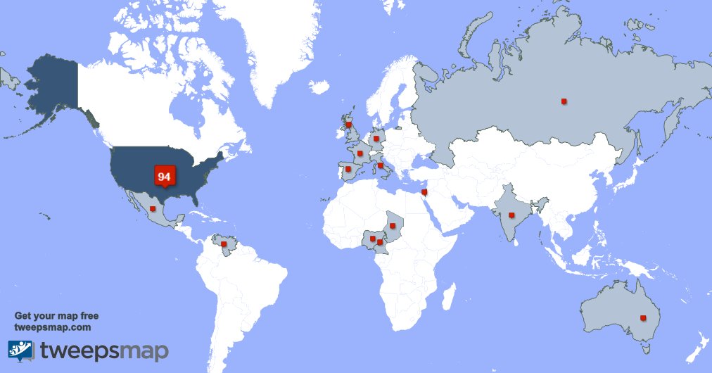 jdjjohnson50's tweet photo. My followers are in USA(92%), Israel(1%)... Get your map too: https://t.co/b9ibmvcnNx https://t.co/1astamOqxt