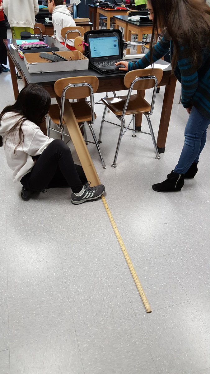 FCPSMDSuper's tweet photo. Investigating how the mass of an object impacts speed. Love the conversations of these 7th grade students at OMS. https://t.co/9tT1zM9n17