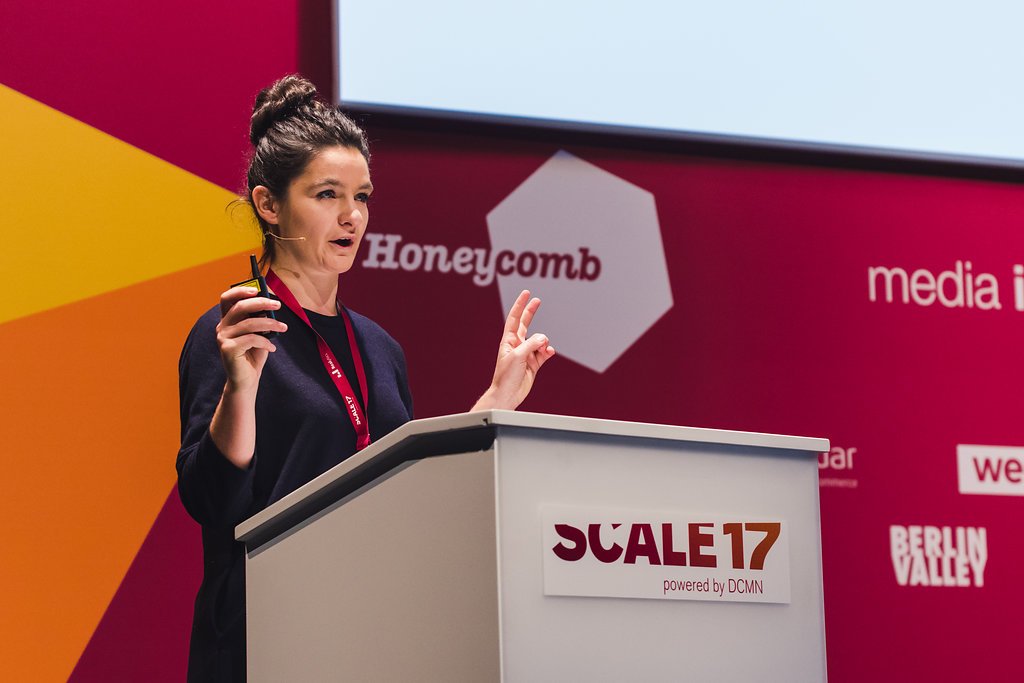 SCALE_Conf's tweet photo. .@moriartyparty is Head of Brand Marketing at @blinkist. She explains how to tell the right stories to boost growth at #SCALE17 https://t.co/Z1xfMRvWuW https://t.co/TL0cyuCTSo