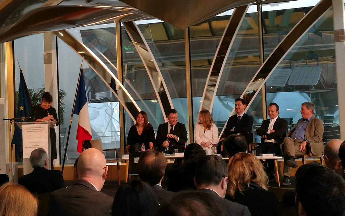 a_bnnt's tweet photo. Place maintenant à la co-directrice de notre @M2ComMulti, @CMeadel qui anime une table ronde sur la "Circulation internationale des programmes" #ConfAssas #sgae2017 https://t.co/ddncylW53K