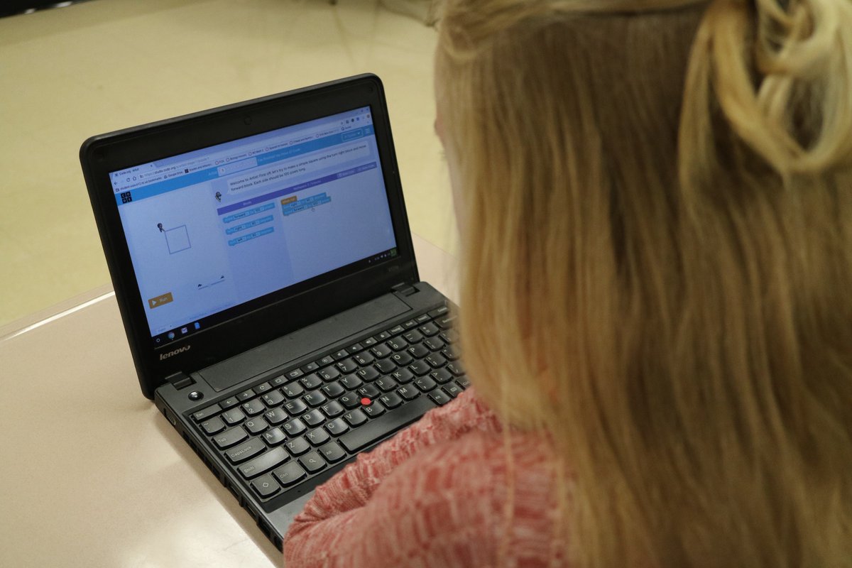 CuthbertsonHSNC's tweet photo. Cavs participate in the Hour of Code this week as part of Computer Science Education Week. Computer science skills help nurture creativity, logic, and problem-solving skills. #UCPSCodes #NCHourofCode https://t.co/FhOHeKkOEW