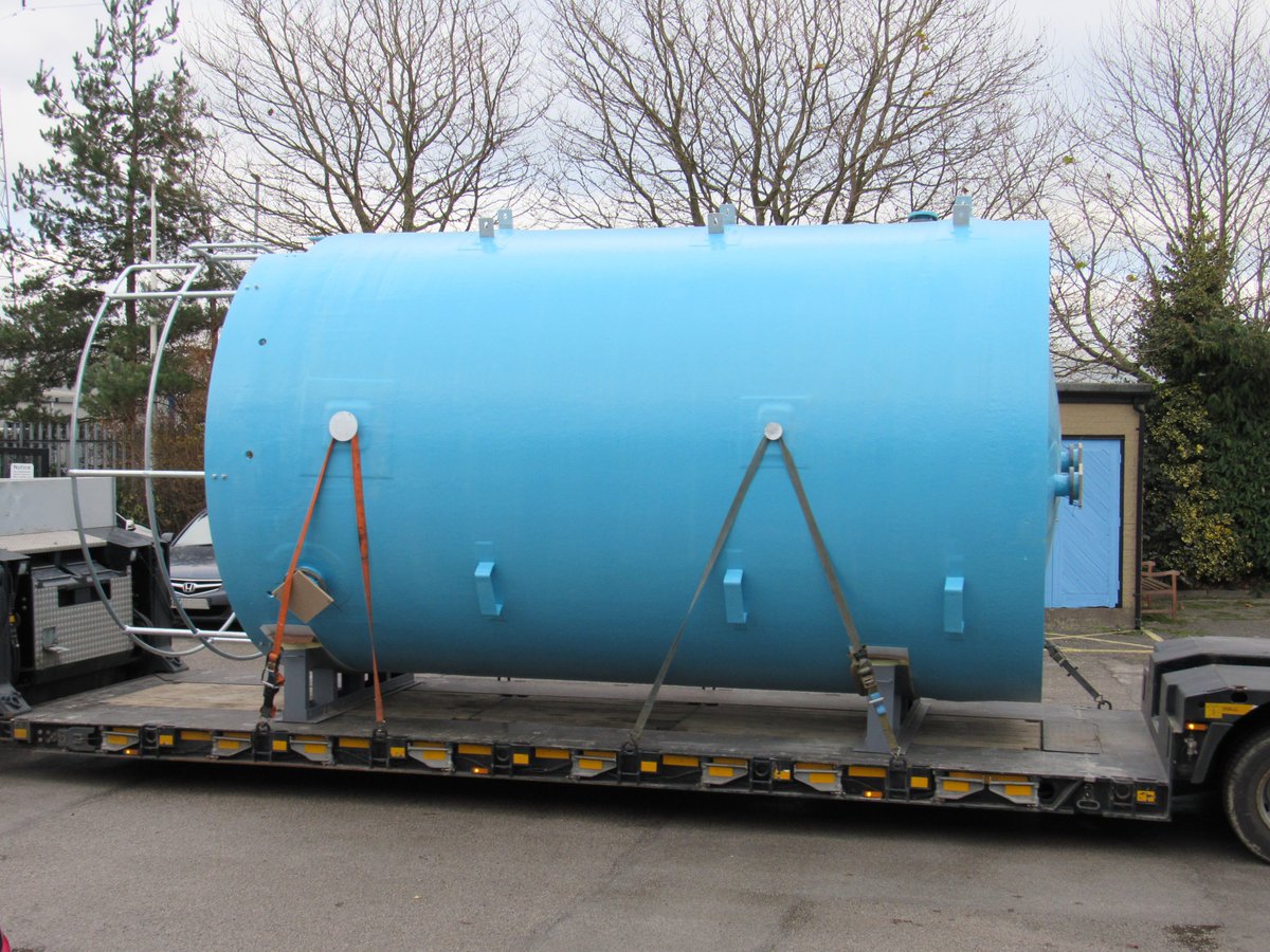 plasticonUK's tweet photo. Polypropylene Lined GRP Tank on the way to site in Scotland. GRP could be the answer to your storage needs. Contact us for more information https://t.co/1WEEH7edWs