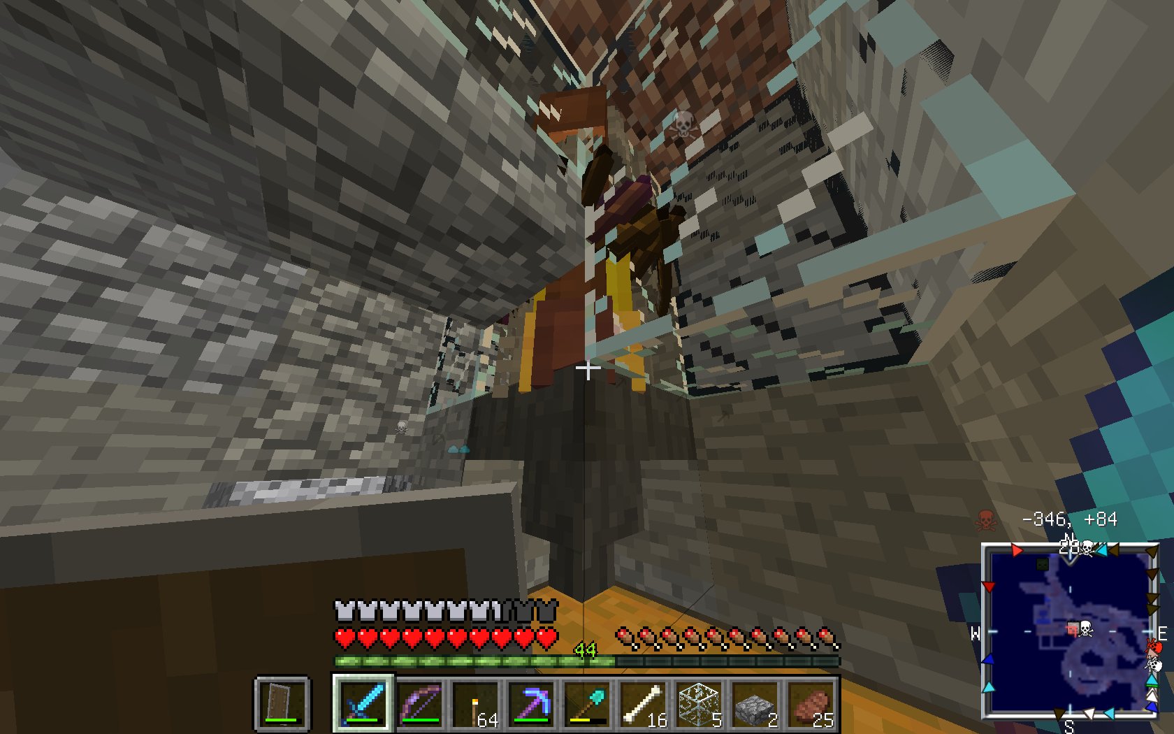 5don スケルトンのスポナーを見つけられたので 簡単なアイテム回収機構を工作 これで矢を撃ち放題オンライン T Co Iqetnuv2hn Twitter