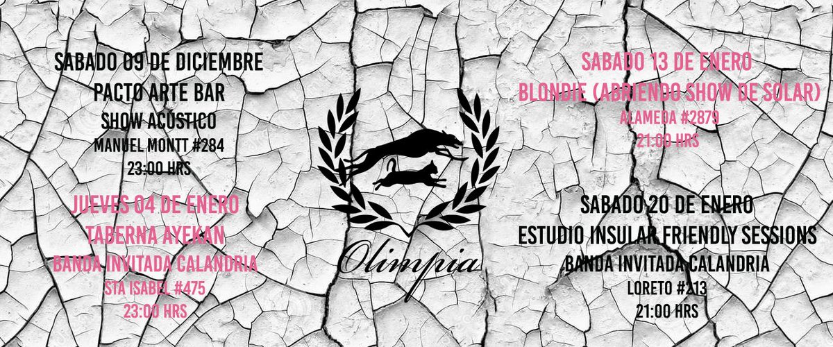 Estas son nuestras próximas fechas! A darlo todo! ✌️