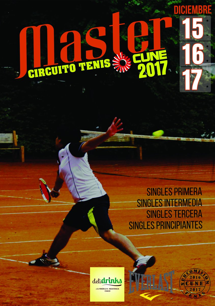 emmanueltenis's tweet photo. Los esperamos para compartir un fin de semana con los mejores jugadores de la región, #tenis #teniscune #master2017 https://t.co/9HqX8k9Xgb